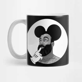 Baby bear black and white Mug